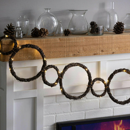 Lighted Grapevine Holiday Garland | Plow & Hearth