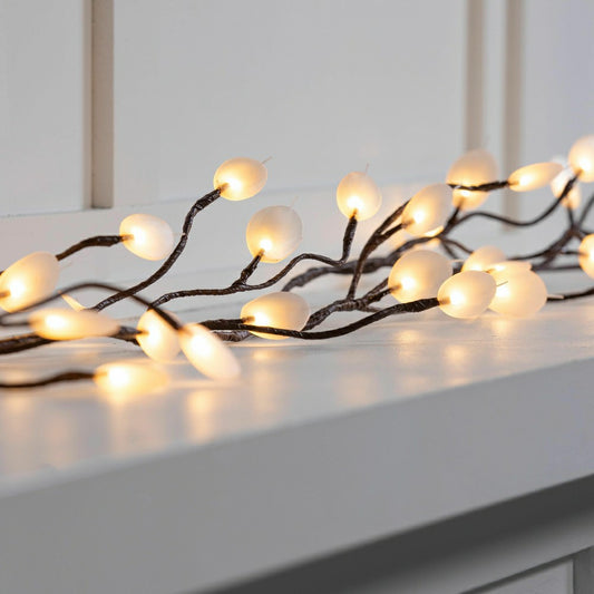 Winter Grove Garland LED Silver Dollar | Plow & Hearth