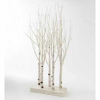 Lighted Birch Line Treescape Accent | Plow & Hearth
