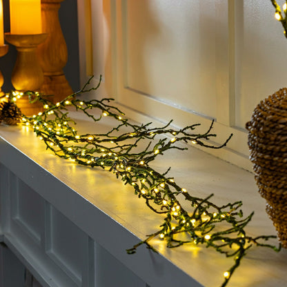 Winter Grove Garland Mossy LED Artificial, 72"L | Plow & Hearth
