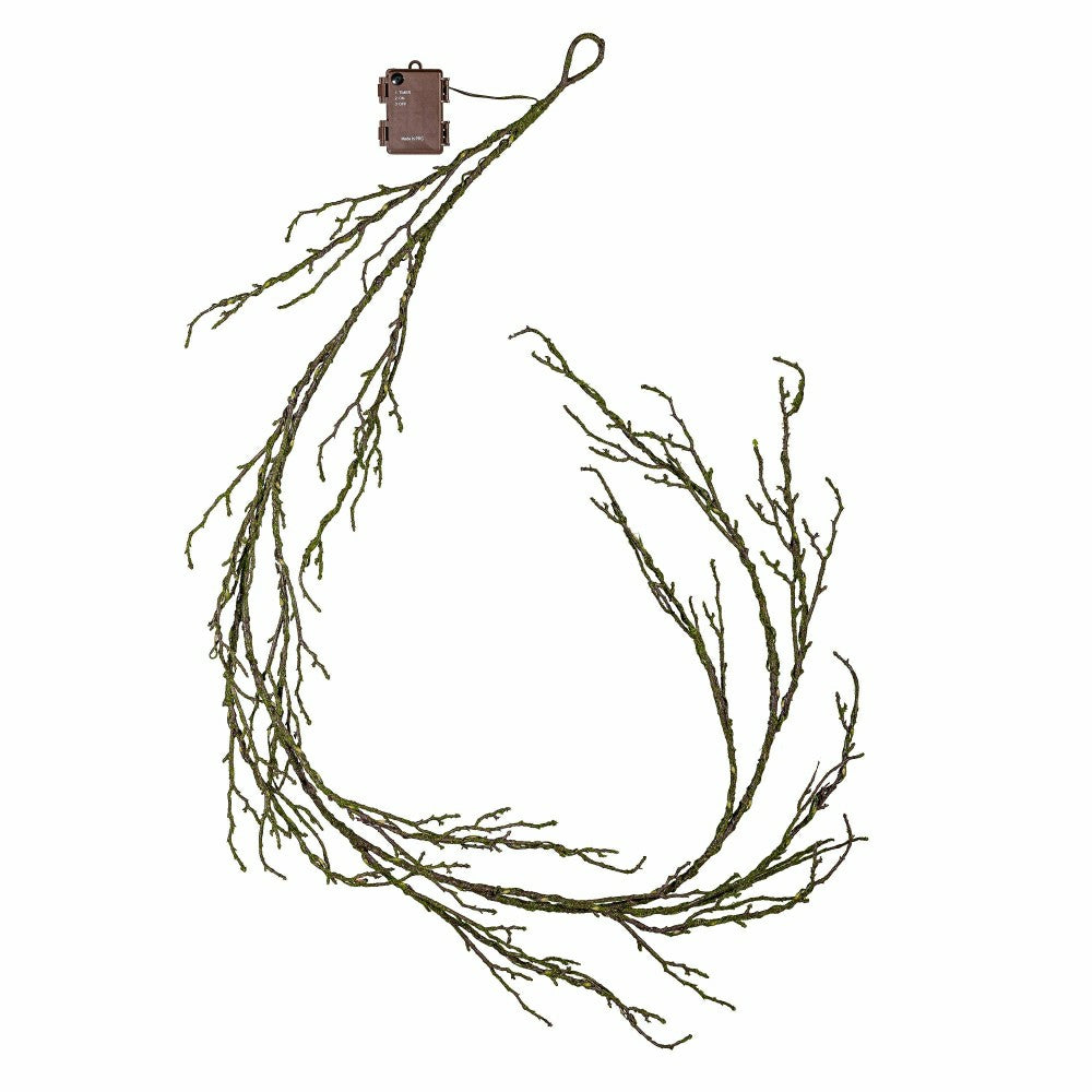 Winter Grove Garland Mossy LED Artificial, 72"L | Plow & Hearth