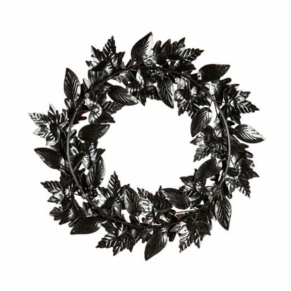 Metal Wall Décor Leaves Wreath | Plow & Hearth