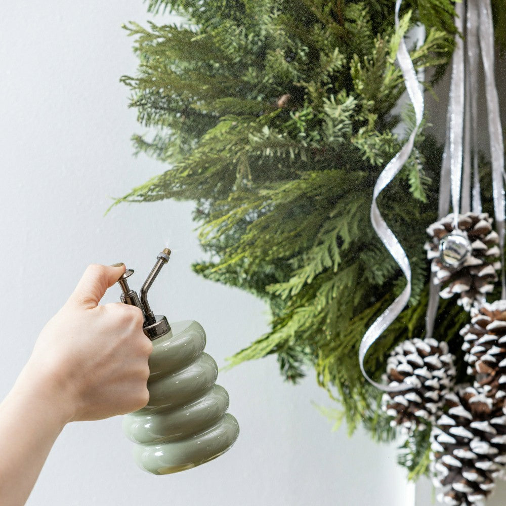 Noble Fir and Pinecone Fresh Wreath with Bells, 20" | Plow & Hearth