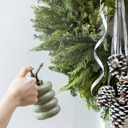 Noble Fir and Pinecone Fresh Wreath with Bells, 20" | Plow & Hearth