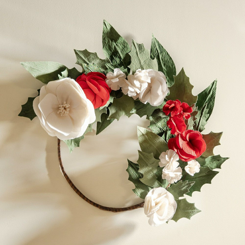 Fabric Amaryllis Wreath | Plow & Hearth