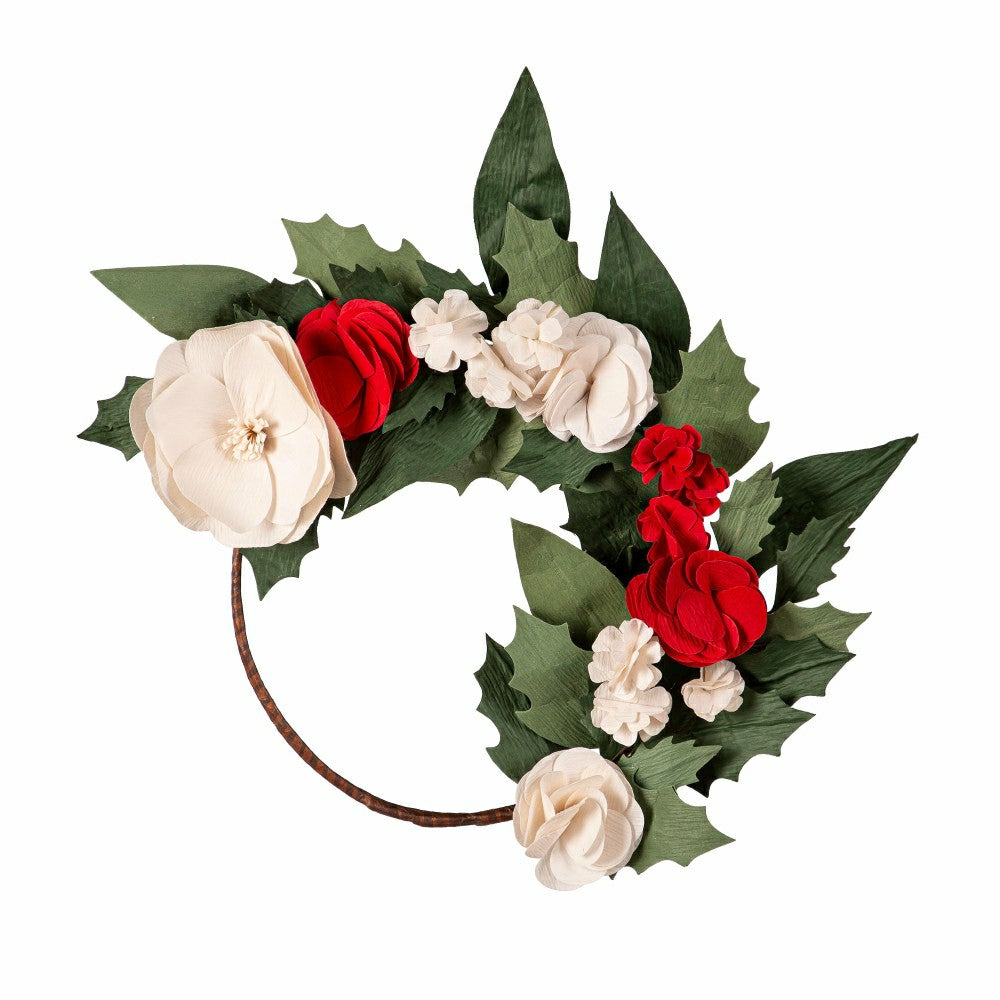 Fabric Amaryllis Wreath | Plow & Hearth