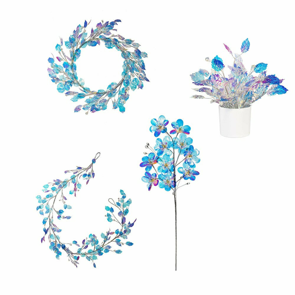 Season to Sparkle Wreath Artificial Iridescent Leaf, 20"H | Plow & Hearth