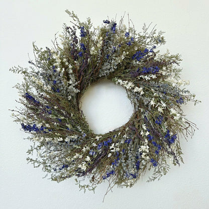 Lavender and Quail Brush Floral Dried Wreath | Plow & Hearth
