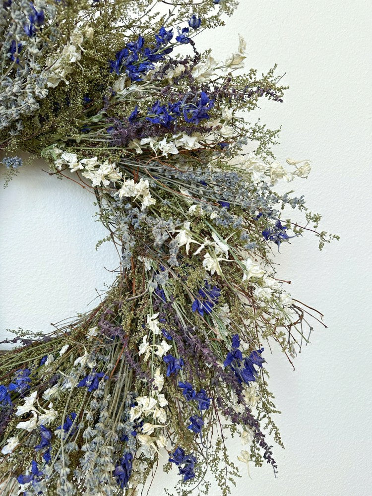 Lavender and Quail Brush Floral Dried Wreath | Plow & Hearth