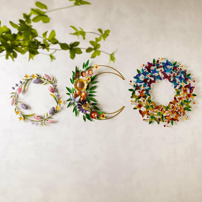 Metal Butterfly Rainbow Wreath | Plow & Hearth
