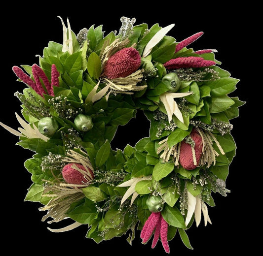 Botanical Blush Wreath, 24" | Plow & Hearth