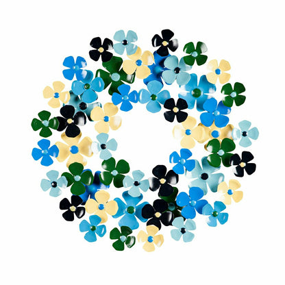 Blue Floral Metal Wreath | Plow & Hearth