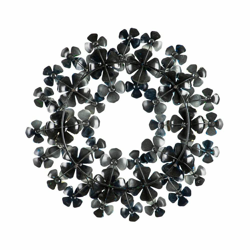 Blue Floral Metal Wreath | Plow & Hearth