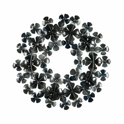 Blue Floral Metal Wreath | Plow & Hearth