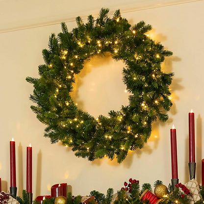 Arlington Indoor/Outdoor Lighted Holiday Wreath | Plow & Hearth