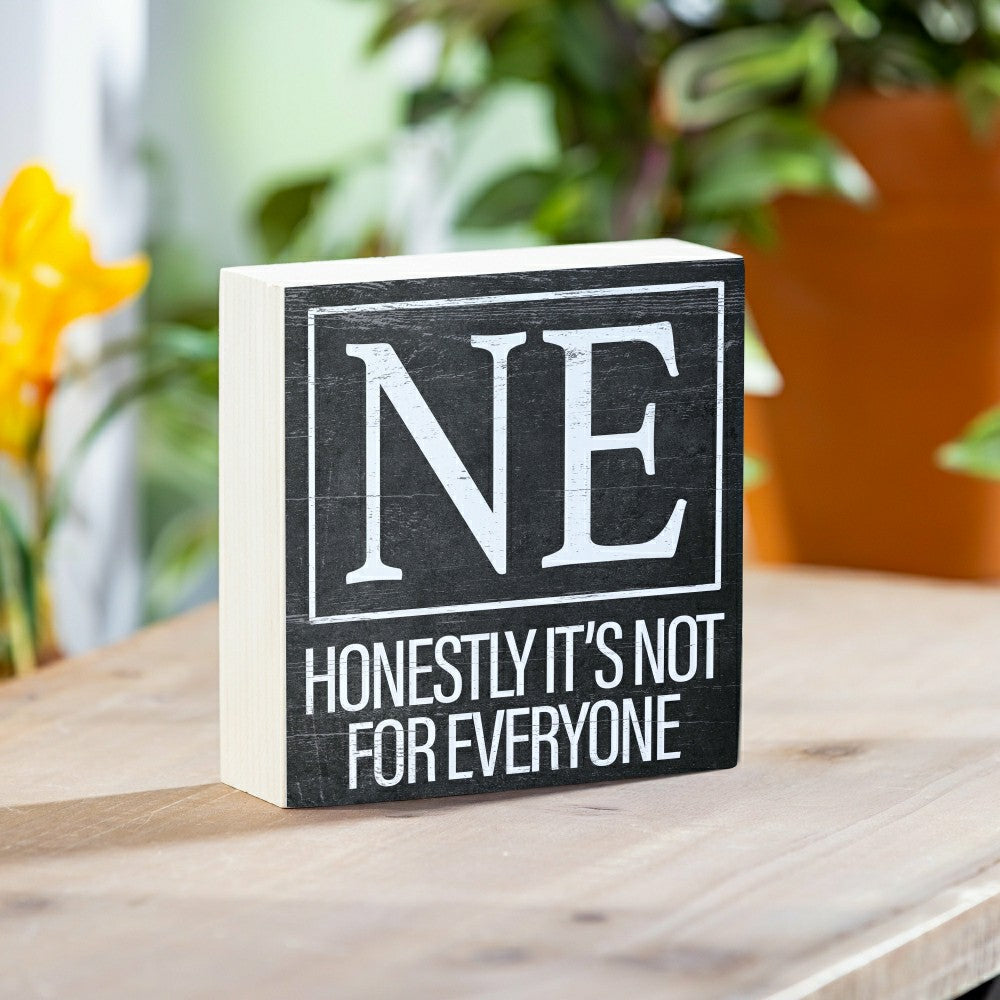 State Sign Wood Block Nebraska 6"x6" | Plow & Hearth