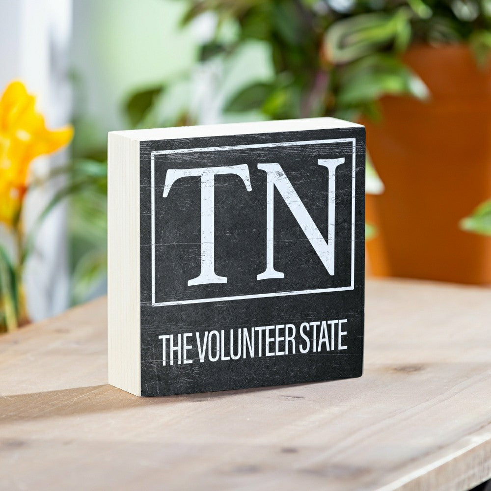 State Sign Wood Block Tennessee 6"x6" | Plow & Hearth