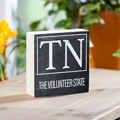 State Sign Wood Block Tennessee 6"x6" | Plow & Hearth