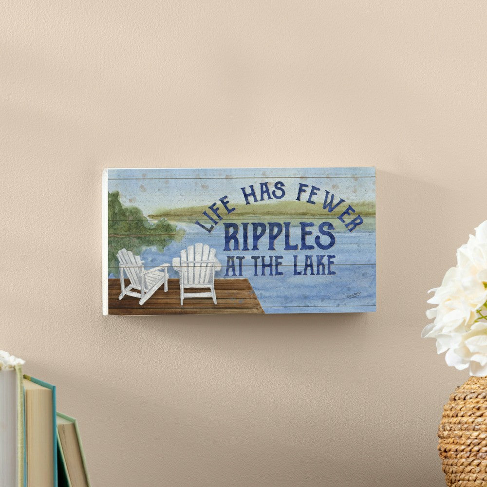 Lake View Hanging Sign Ripples at the Lake 11x6" | Plow & Hearth