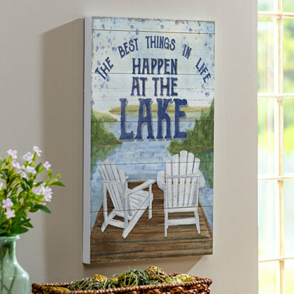 Lake View Wall Art The Best Things in Life 16x24" | Plow & Hearth