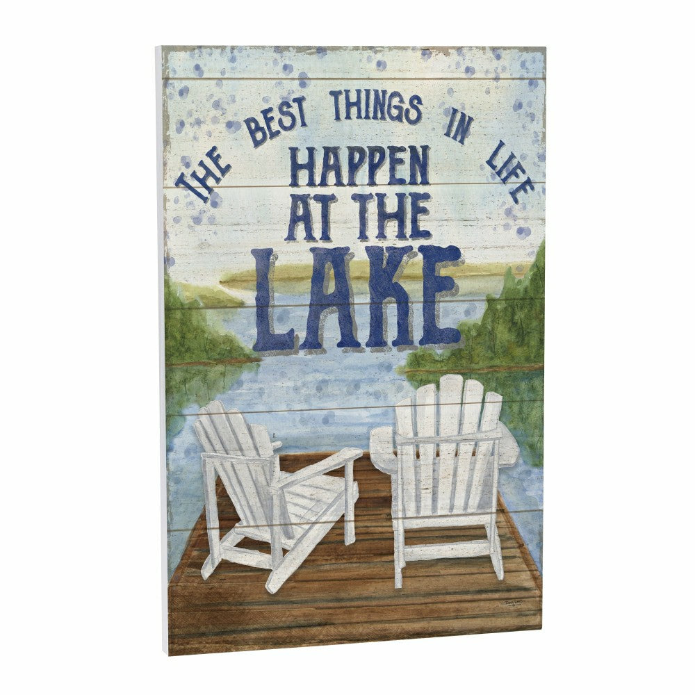 Lake View Wall Art The Best Things in Life 16x24" | Plow & Hearth