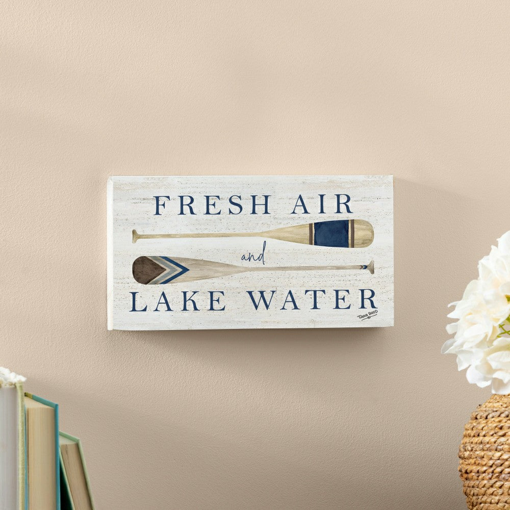 Lake Living Hanging Sign Fresh Air 11x6" | Plow & Hearth