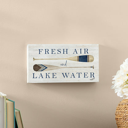 Lake Living Hanging Sign Fresh Air 11x6" | Plow & Hearth