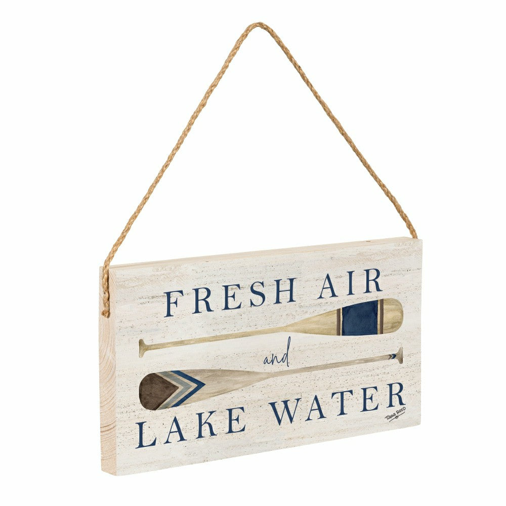 Lake Living Hanging Sign Fresh Air 11x6" | Plow & Hearth