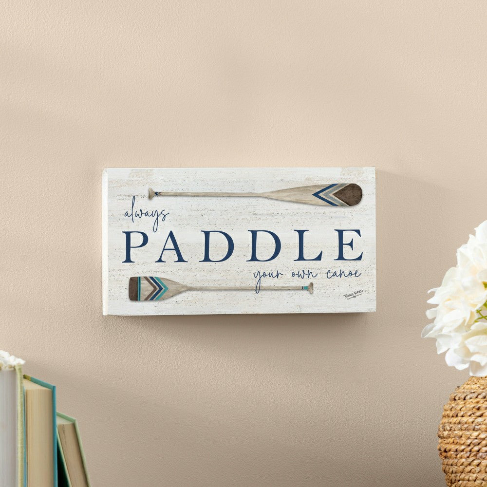 Lake Living Hanging Sign Always Paddle 11x6" | Plow & Hearth