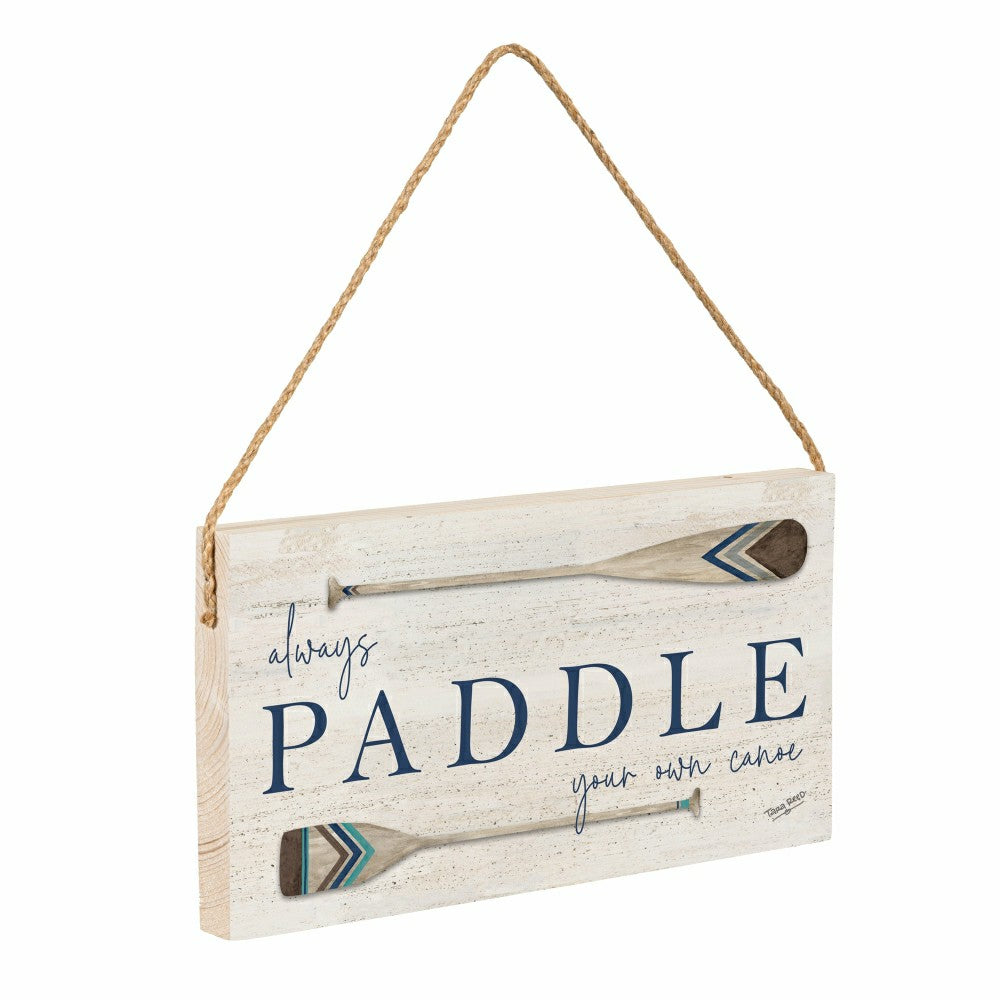Lake Living Hanging Sign Always Paddle 11x6" | Plow & Hearth