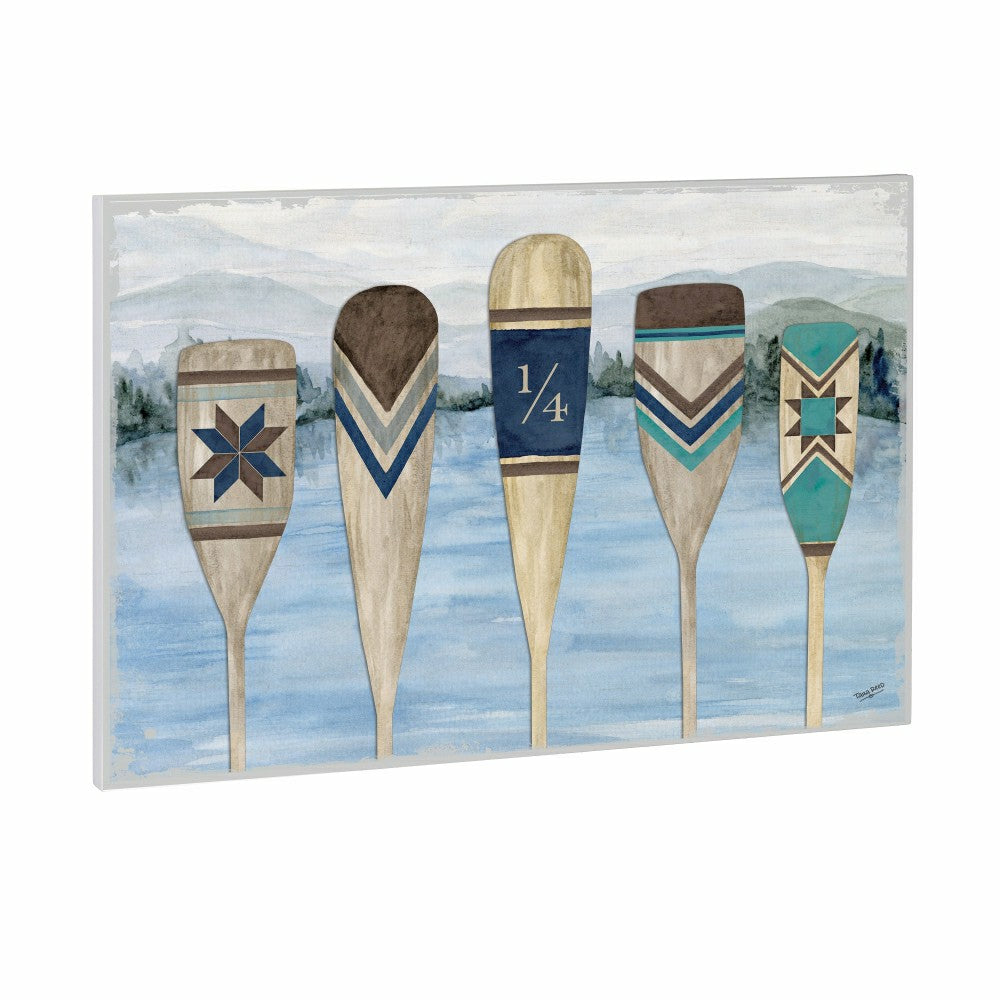Lake Living Wooden Wall Art Paddles 16x24" | Plow & Hearth