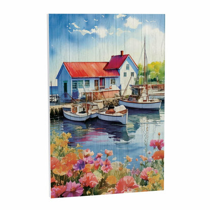 Coastal Wooden Wall Art Dock 16x24" | Plow & Hearth