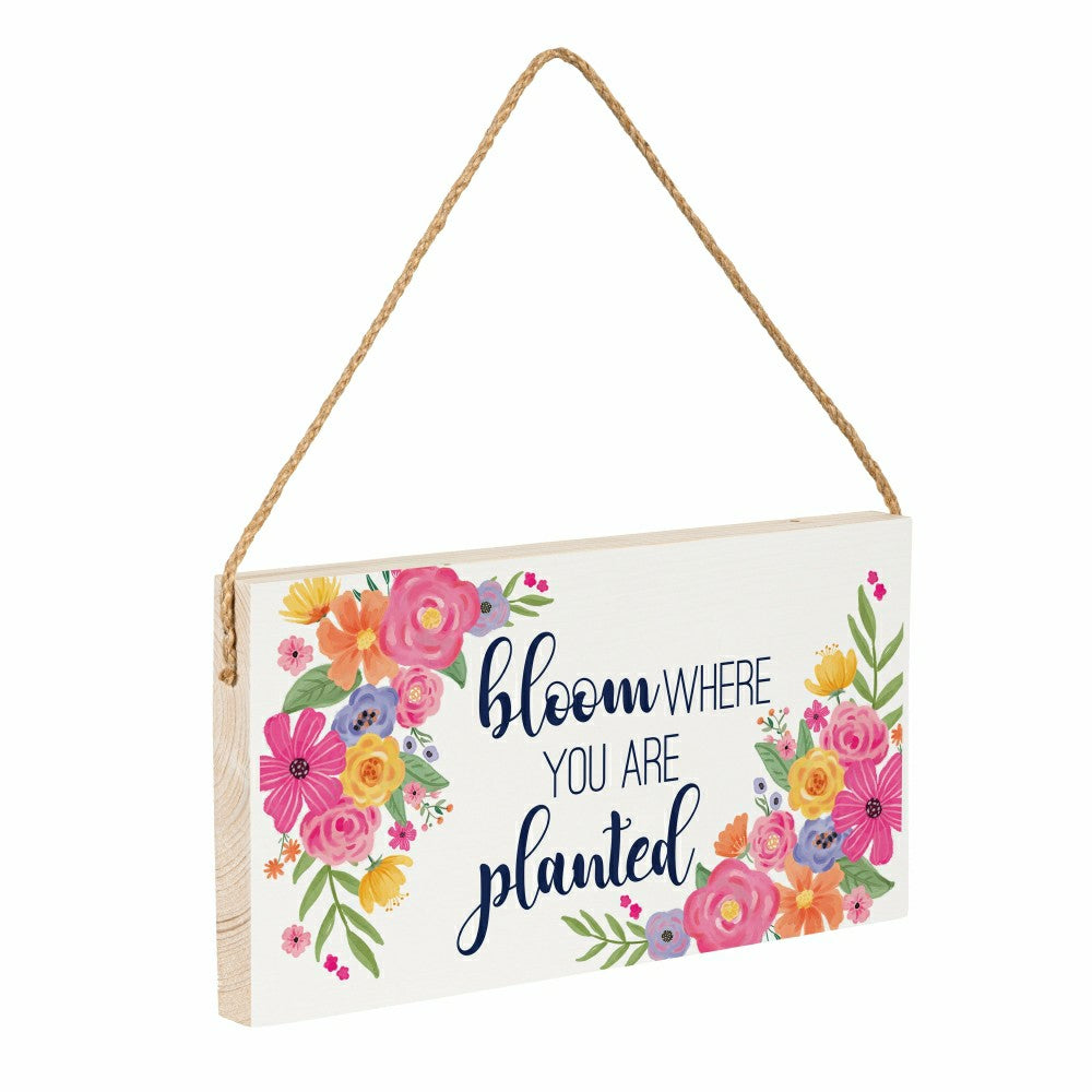 Bunny Blooms Garden Decor, Hanging Sign, Bloom Where You are Planted,  | Plow & Hearth