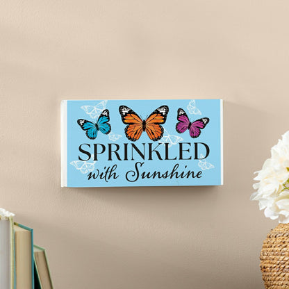 Pollinator Garden Decor, Hanging Sign, Sprinkled with Sunshine, 11" L  | Plow & Hearth