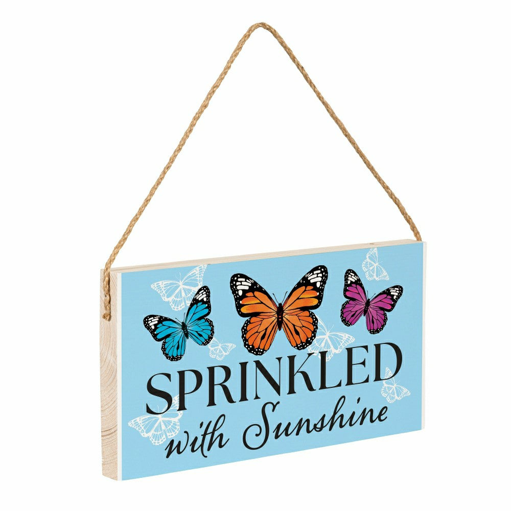 Pollinator Garden Decor, Hanging Sign, Sprinkled with Sunshine, 11" L  | Plow & Hearth