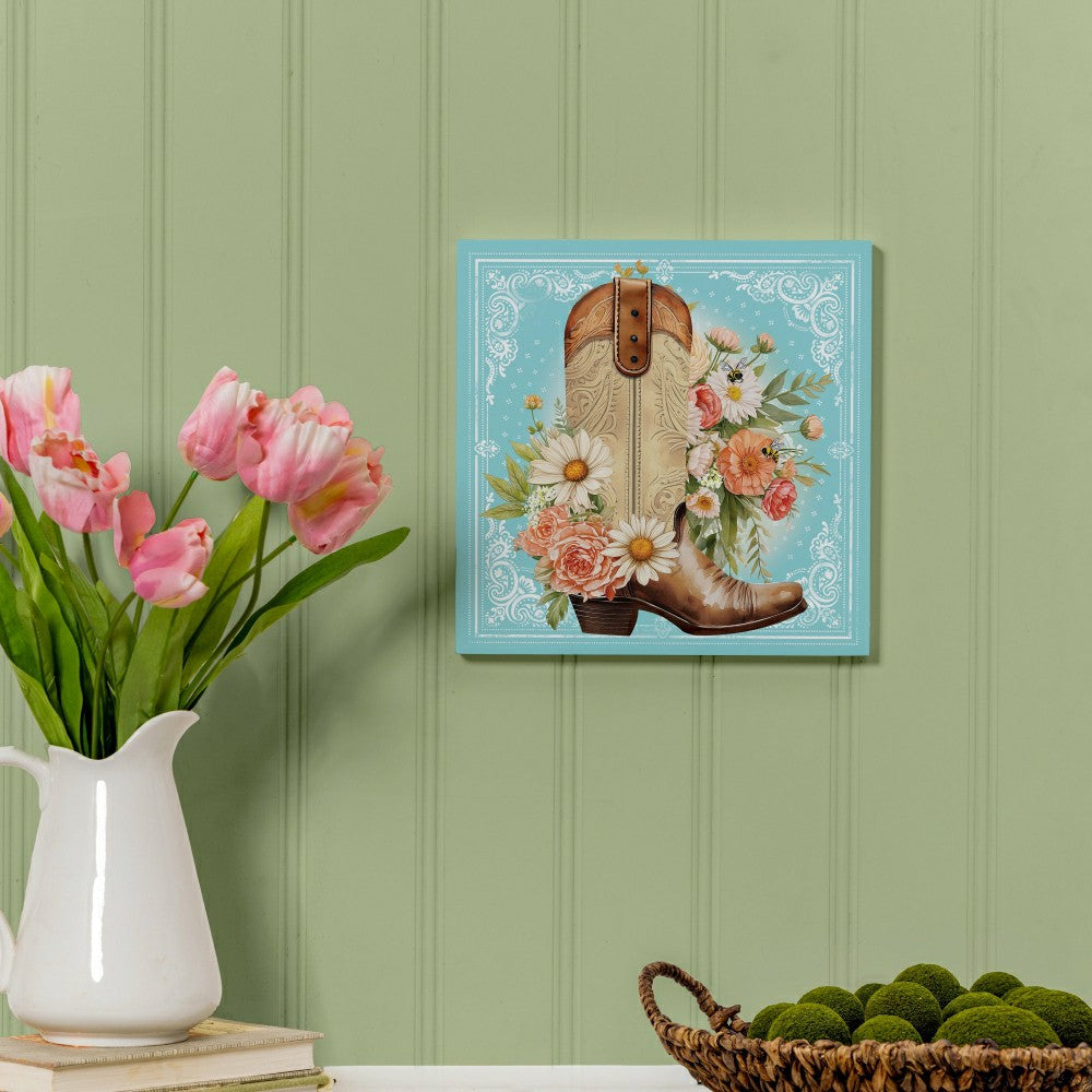 Petal & Plow Indoor Wall Decor, Cowboy Boots, 12" L x 12" H | Plow & Hearth