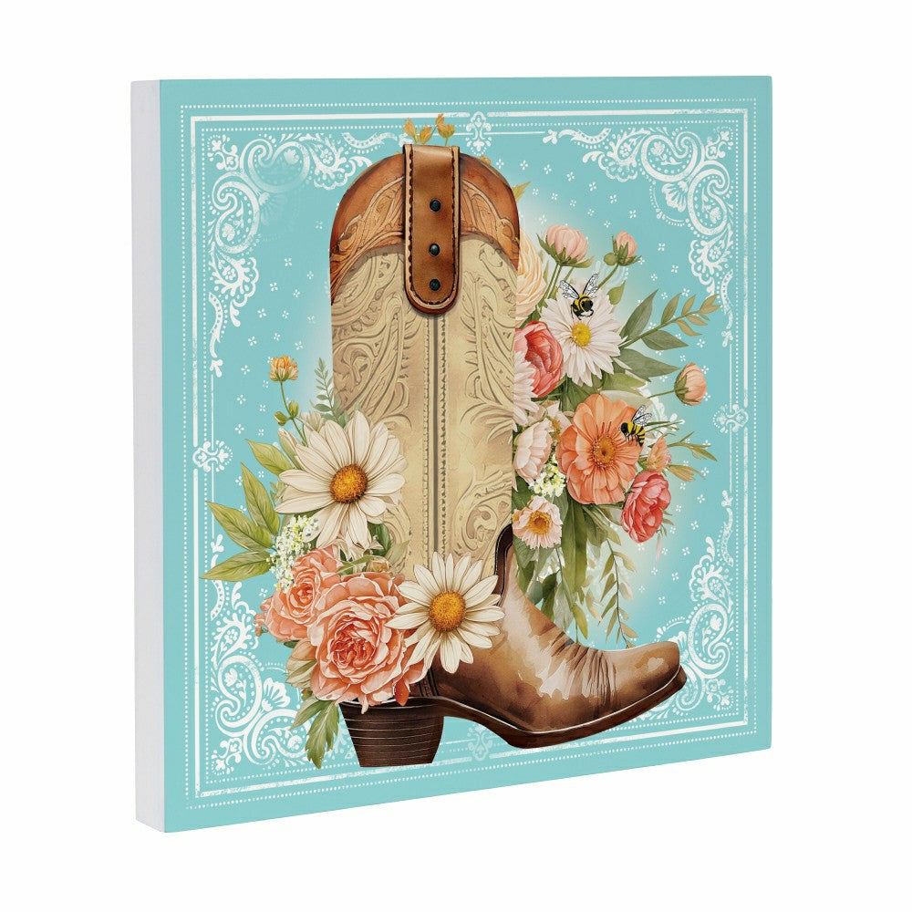 Petal & Plow Indoor Wall Decor, Cowboy Boots, 12" L x 12" H | Plow & Hearth