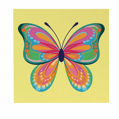 Bunny Blooms Indoor Wall Decor, Pink Butterfly, 12" L x 12" H | Plow & Hearth