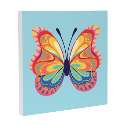 Bunny Blooms Indoor Wall Decor, Blue Butterfly, 12" L x 12" H | Plow & Hearth