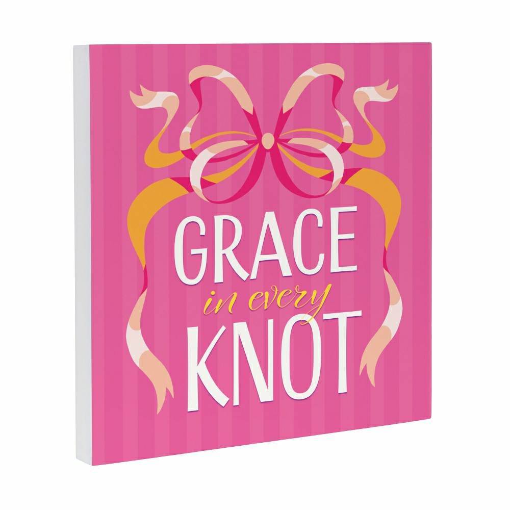Bunny Blooms Indoor Wall Decor, Grace in Every Knot, 12" L x 12" H | Plow & Hearth