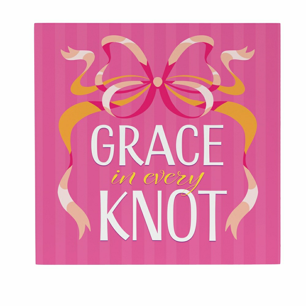 Bunny Blooms Indoor Wall Decor, Grace in Every Knot, 12" L x 12" H | Plow & Hearth
