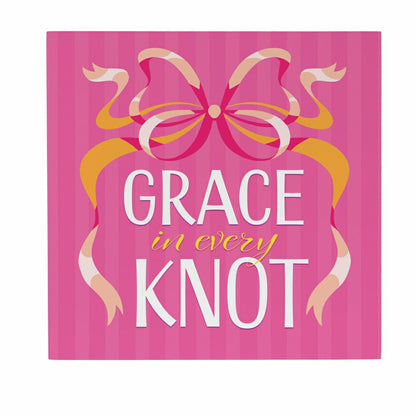 Bunny Blooms Indoor Wall Decor, Grace in Every Knot, 12" L x 12" H | Plow & Hearth