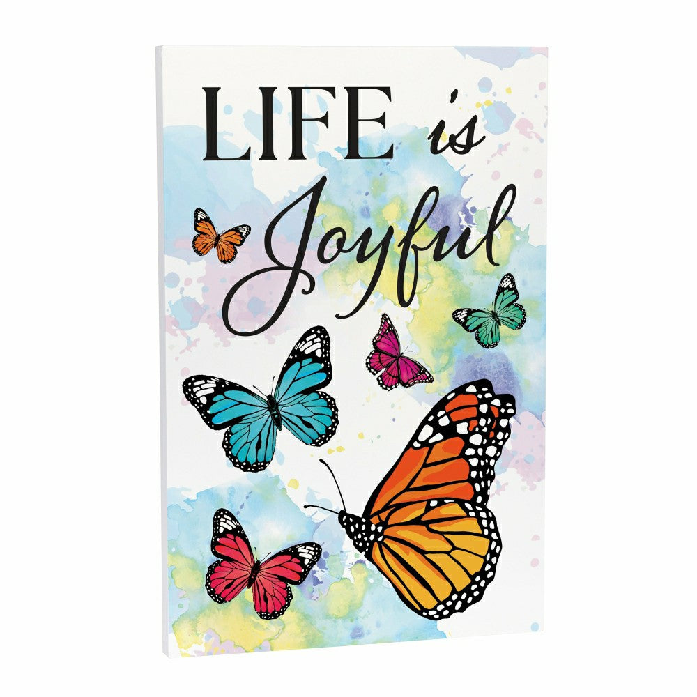 Pollinator Garden Indoor Wall Decor, Life is Joyful, 16" L x 24" H | Plow & Hearth