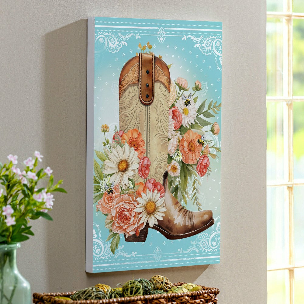 Petal & Plow Indoor Wall Decor, Cowboy Boots, 16" L x 24" H | Plow & Hearth