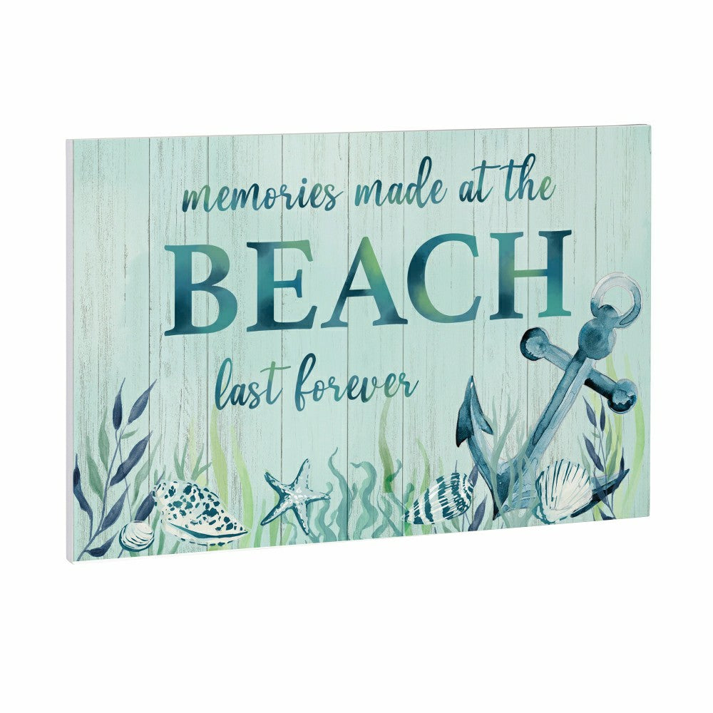 Blue Coastal Indoor Wall Decor, Memories, 24" L x 16" H | Plow & Hearth