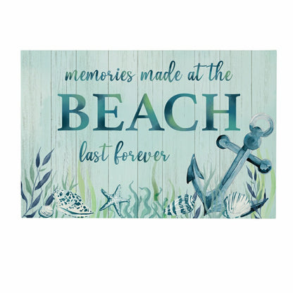 Blue Coastal Indoor Wall Decor, Memories, 24" L x 16" H | Plow & Hearth