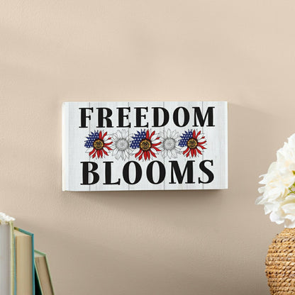 American Classic Garden Decor, Hanging Sign, Freedom Blooms, 11" L x 6 | Plow & Hearth