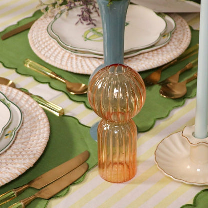 Apricot Ribbed Vase - Pair | Plow & Hearth