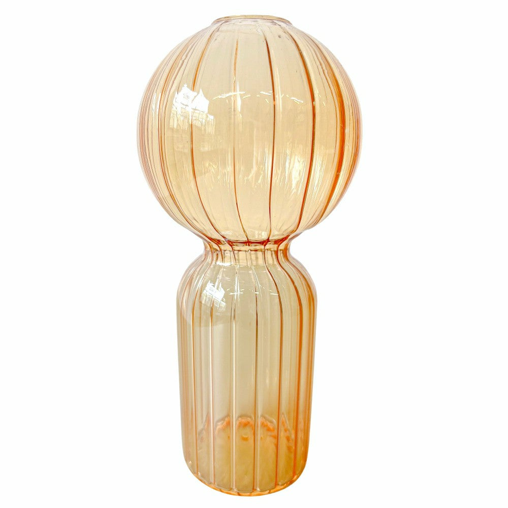 Apricot Ribbed Vase - Pair | Plow & Hearth