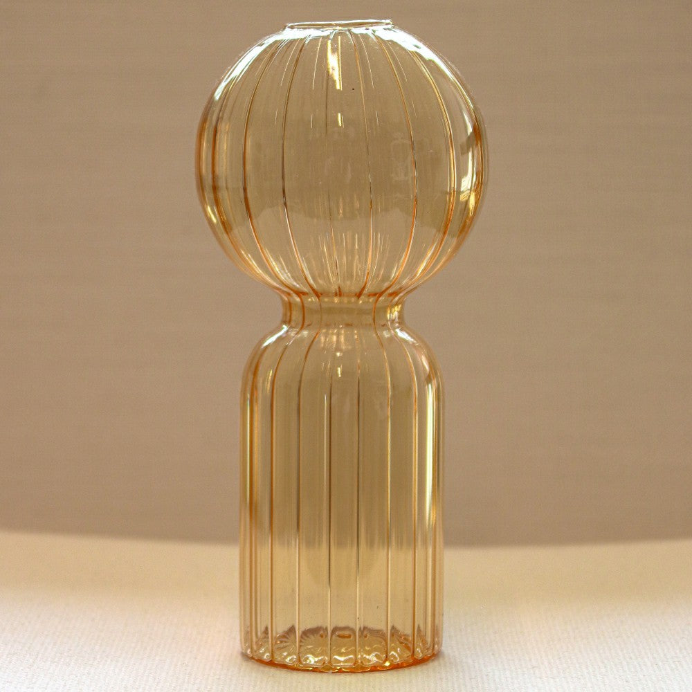 Apricot Ribbed Vase - Pair | Plow & Hearth